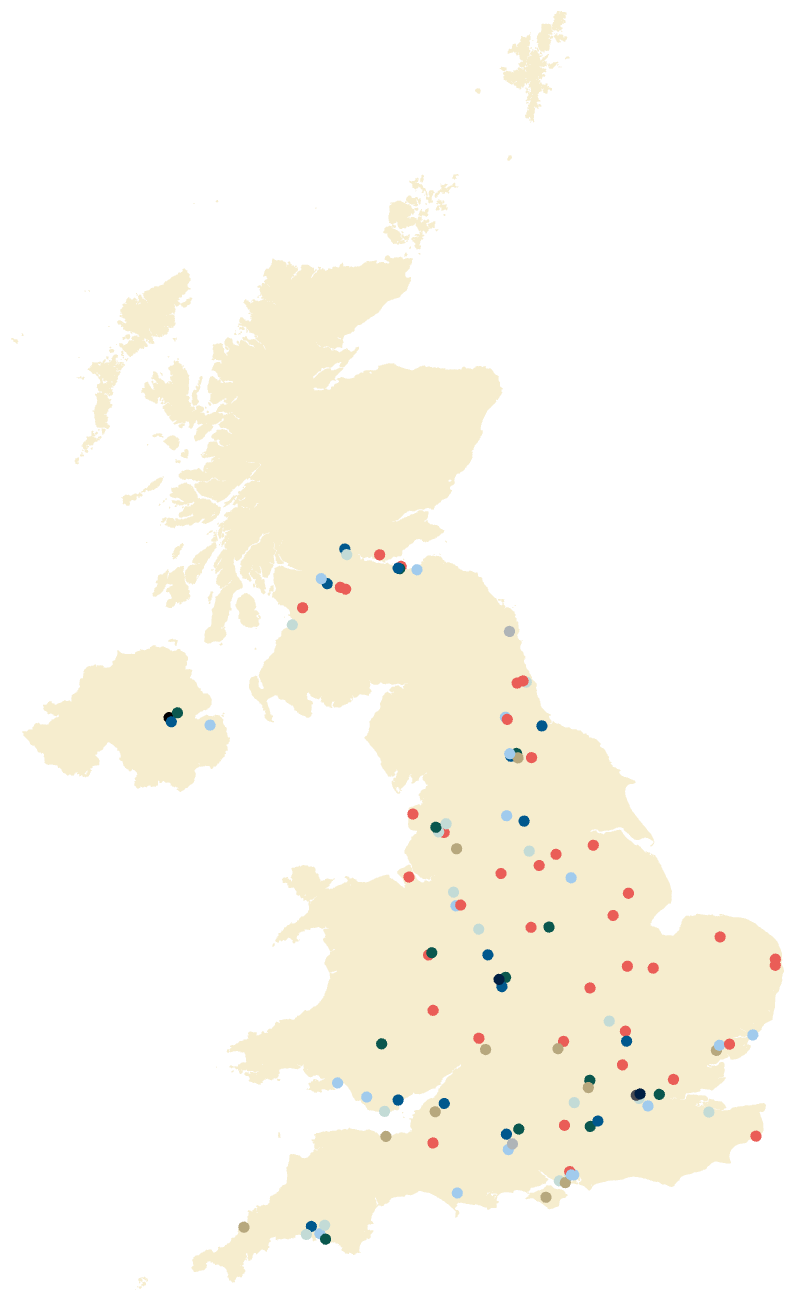 map of FEC staff locations in 2025